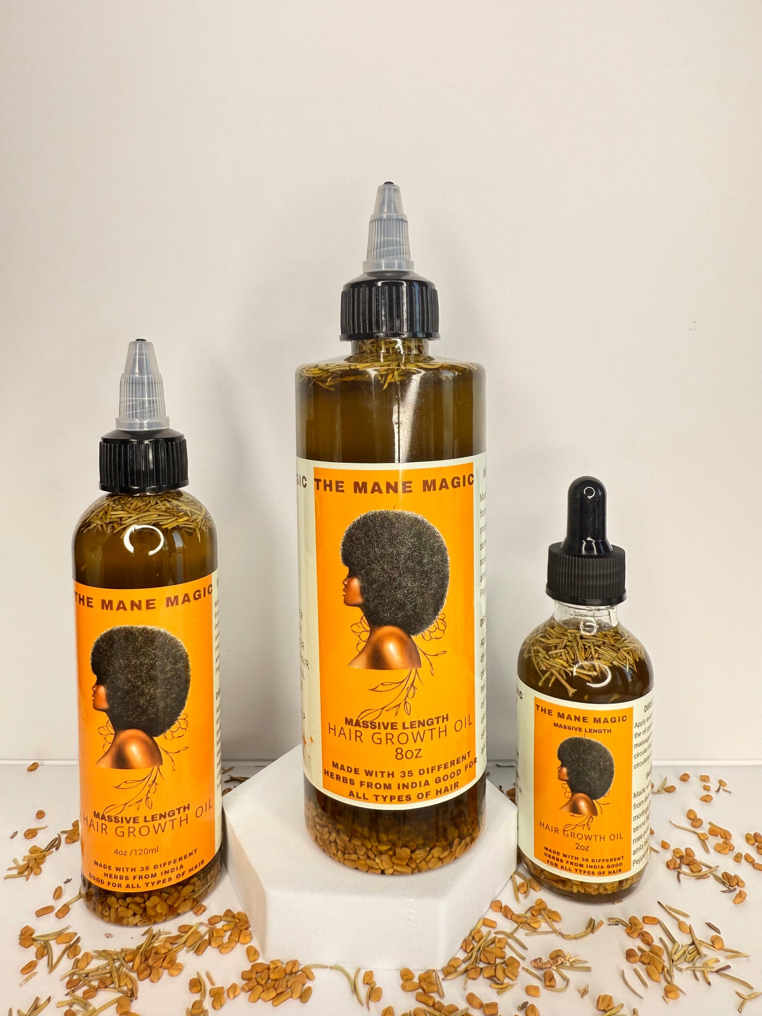 The Mane Magic Hair Growth Oil Bundles 2oz, 4oz, 8oz 48.99$