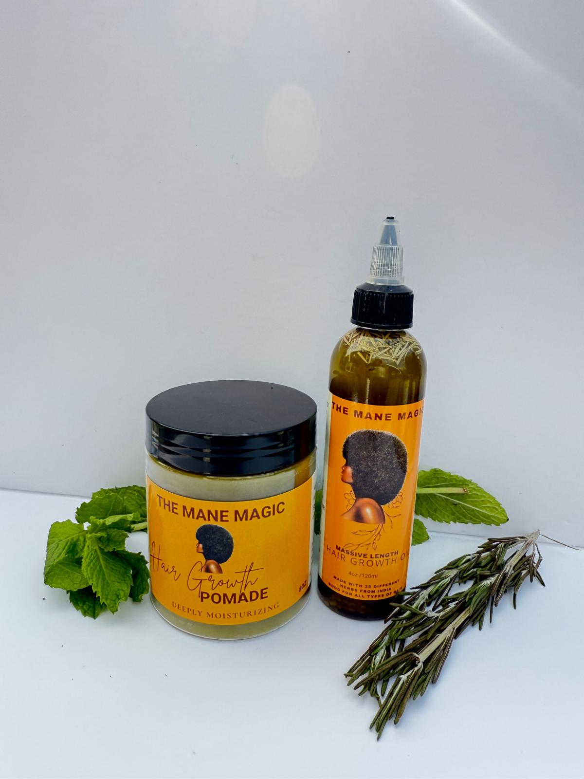 The Mane Magic Hair Growth Pomade & Hair Growth oil set 32.00$